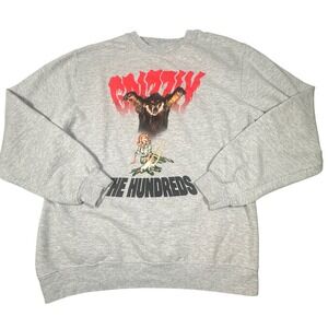 The Hundreds x Grizzly Men's Large Gray Crewneck Sweatshirt